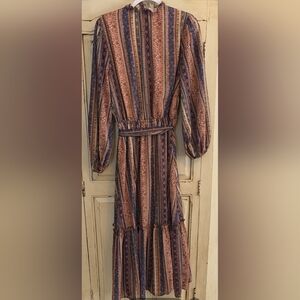 Flying Tomato Multicolor Long Sleeve Midi Dress